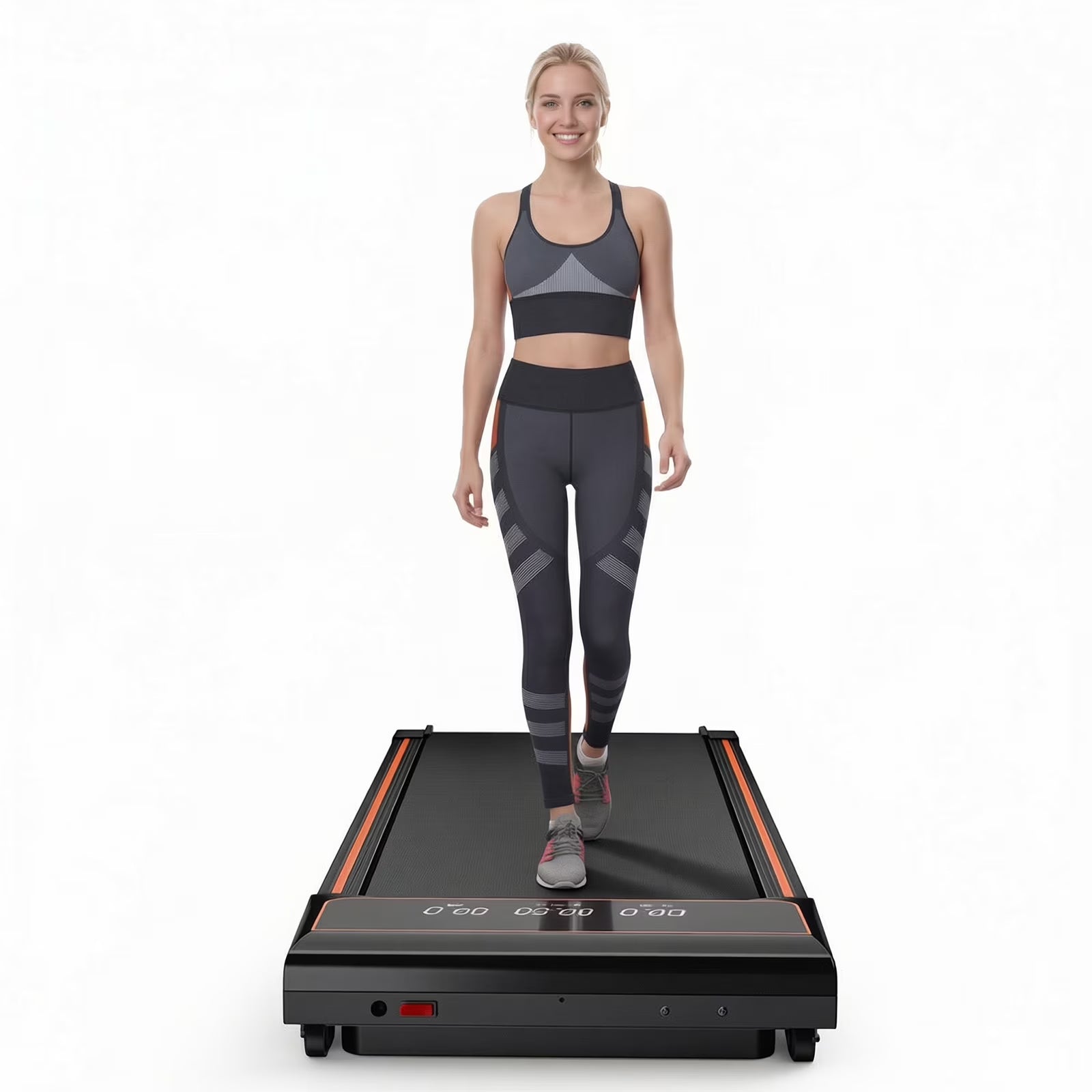 Walking Pad Treadmill Portable under Desk Quiet Adjustable Speed for Home Office,Black