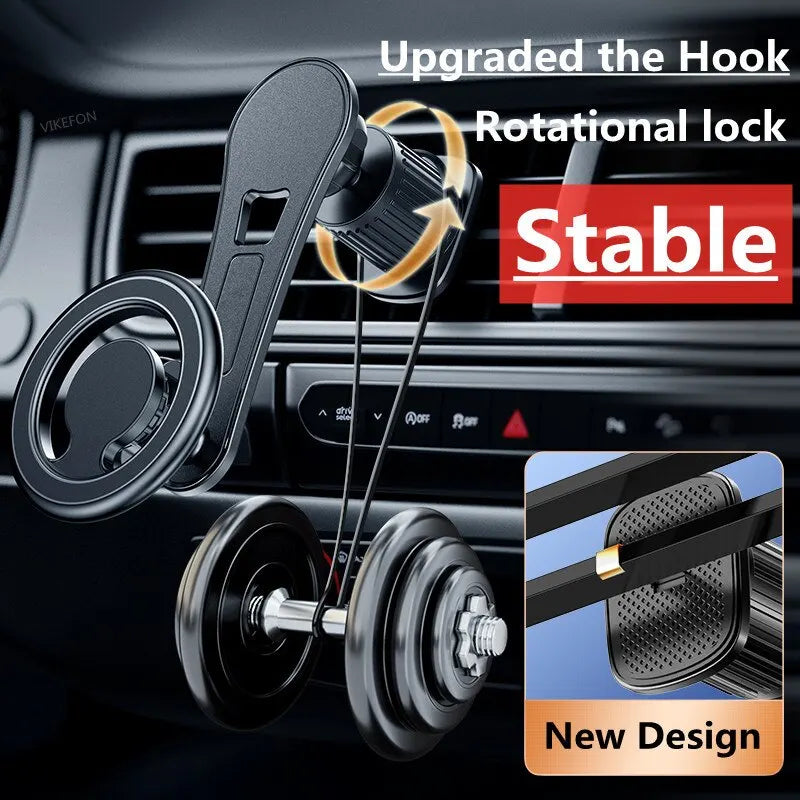 Magnetic Car Phone Holder Stand Magnet Cell Mobile Support Mount GPS Bracket in Car for Macsafe Iphone 15 14 13 Samsung Xiaomi