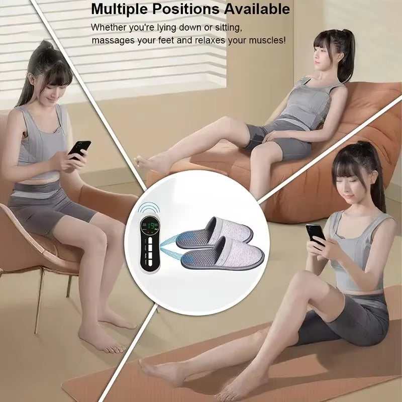 Acupressure Stimulation Electric EMS Foot Massage Shoes Electrode Microcurrent Physioherapy Massage Slipper EMS Foot Massage