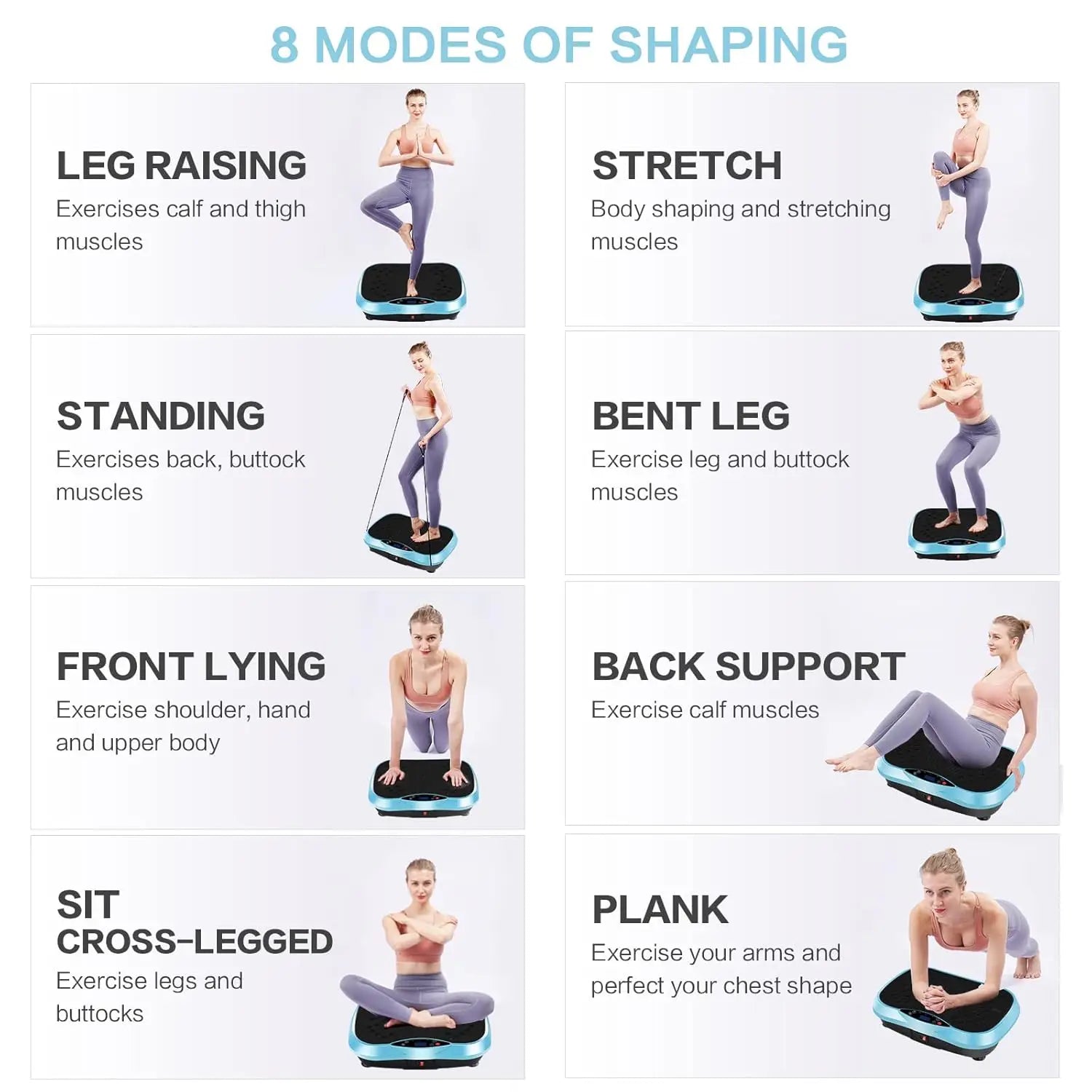 Vibration Slimming Plate Exercise Machine Whole Body Fitness Vibration Platform Home Training Equipment for Recovery & Wellness