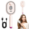 Electric Steam Brush for Hair, 2026 New Electric Spray Air Cushion Massage Comb, Rechargeable Water Spray Hair Brush, Detangling & Anti-Static Hair Brush, Reduce Frizz, Smooth & Nourish (Pink)