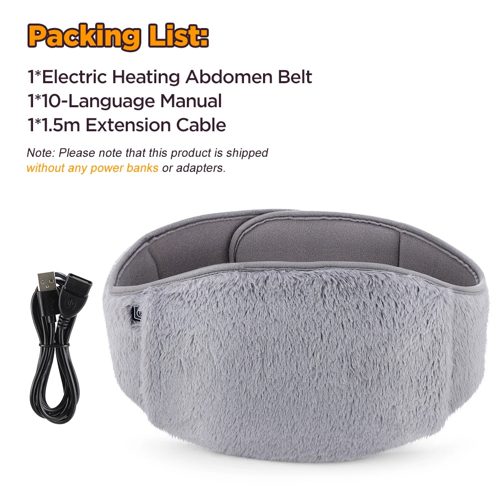 Uterus Warming Belt Electric 65℃ Heated Waist Warmer 3 Levels Cold Protection Artifact Graphene Heating Rechargeable Hand Warmer