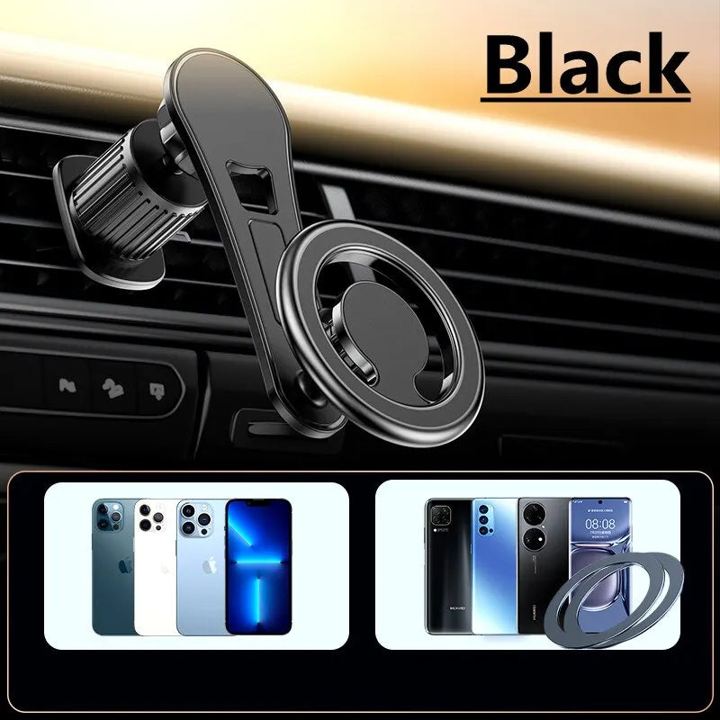 Magnetic Car Phone Holder Stand Magnet Cell Mobile Support Mount GPS Bracket in Car for Macsafe Iphone 15 14 13 Samsung Xiaomi