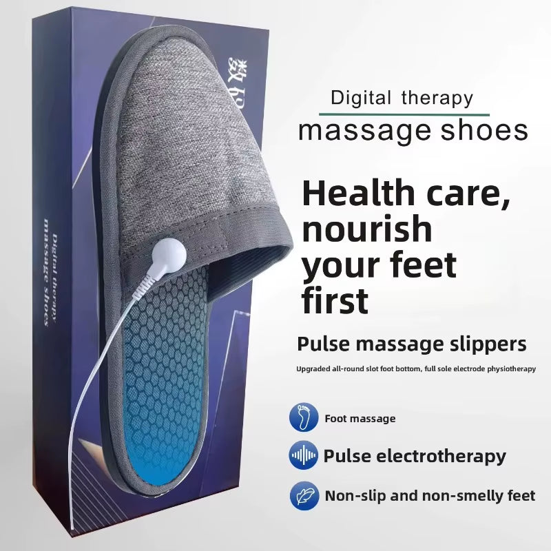 Acupressure Stimulation Electric EMS Foot Massage Shoes Electrode Microcurrent Physioherapy Massage Slipper EMS Foot Massage