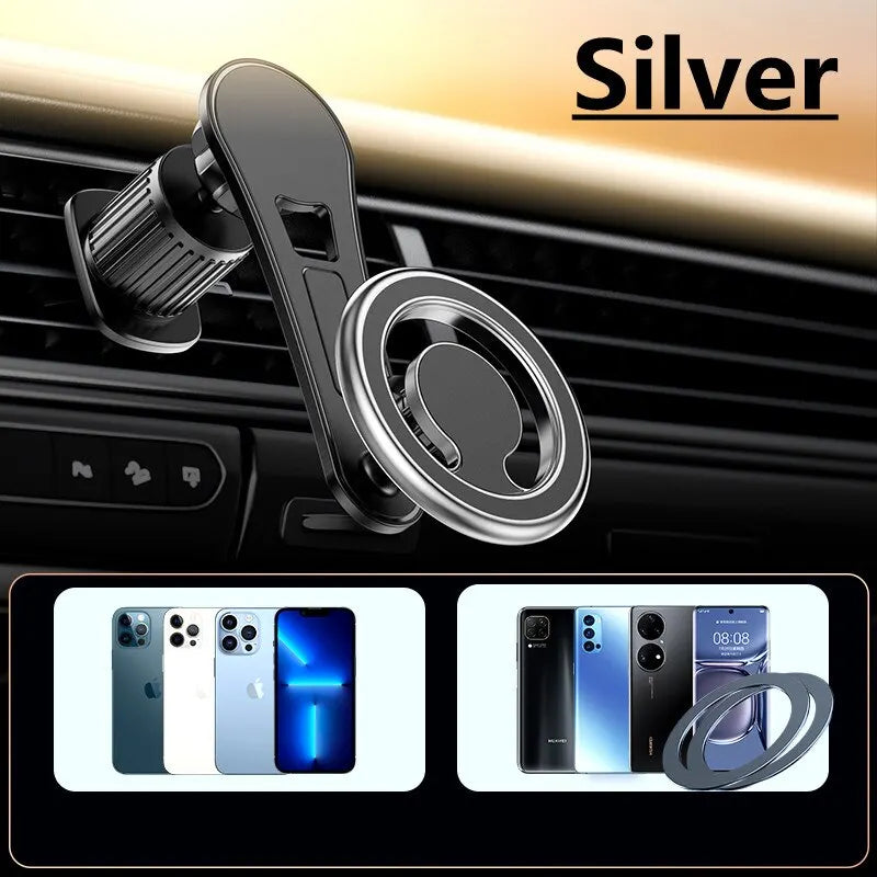 Magnetic Car Phone Holder Stand Magnet Cell Mobile Support Mount GPS Bracket in Car for Macsafe Iphone 15 14 13 Samsung Xiaomi
