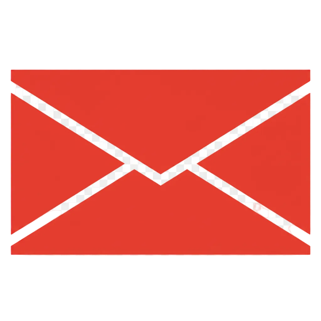 Red envelope icon on a transparent background